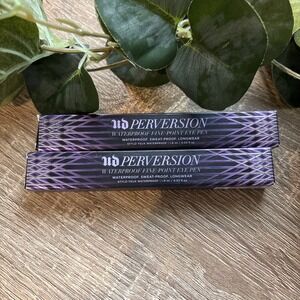 LOT OF 2 Urban Decay Perversion Waterproof Fine Point Eye Pen Eyeliner Black
